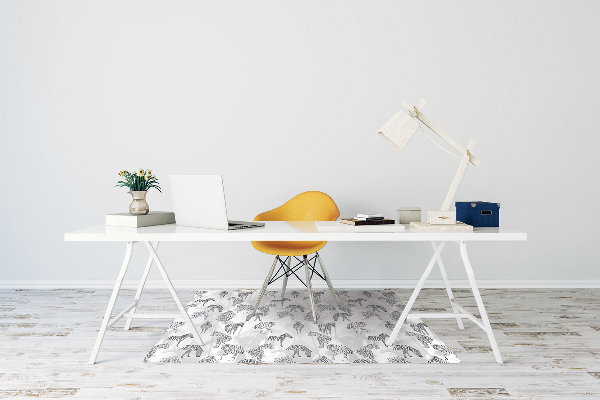 Office chair mat Tigers and zebras