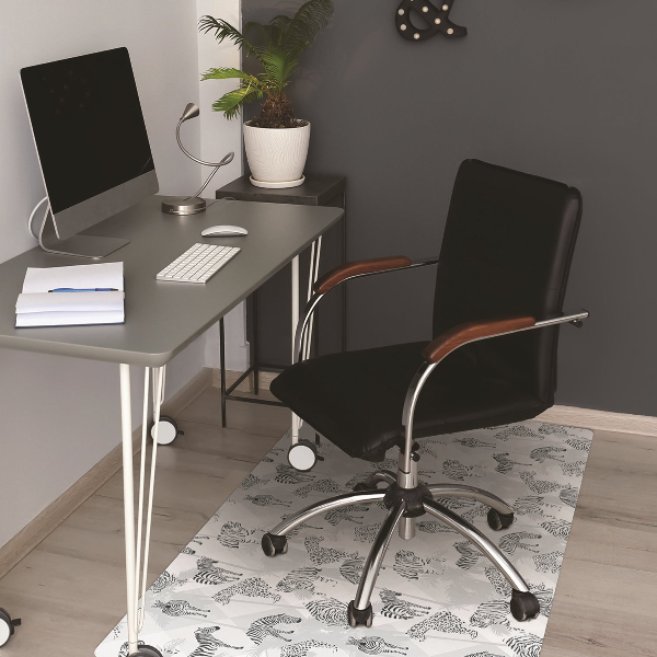 Office chair mat Tigers and zebras