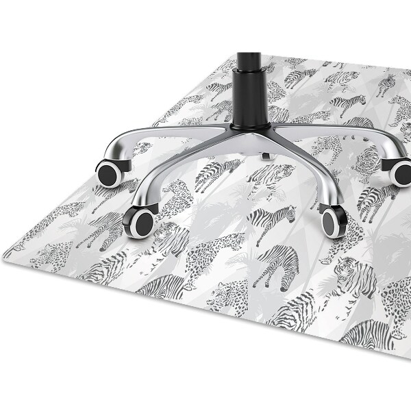 Office chair mat Tigers and zebras
