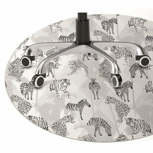 Office chair mat Tigers and zebras