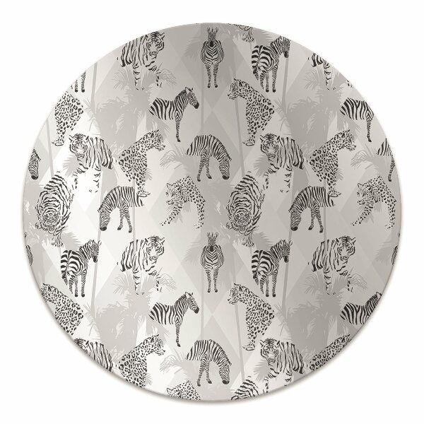 Office chair mat Tigers and zebras