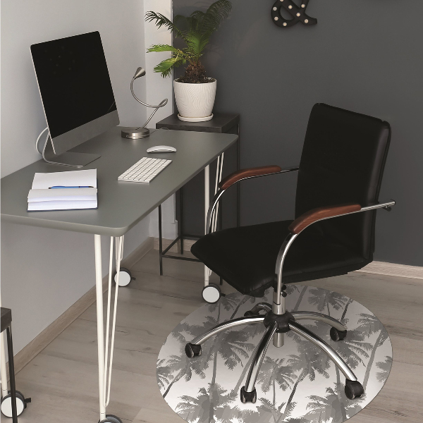 Desk chair mat gray palm