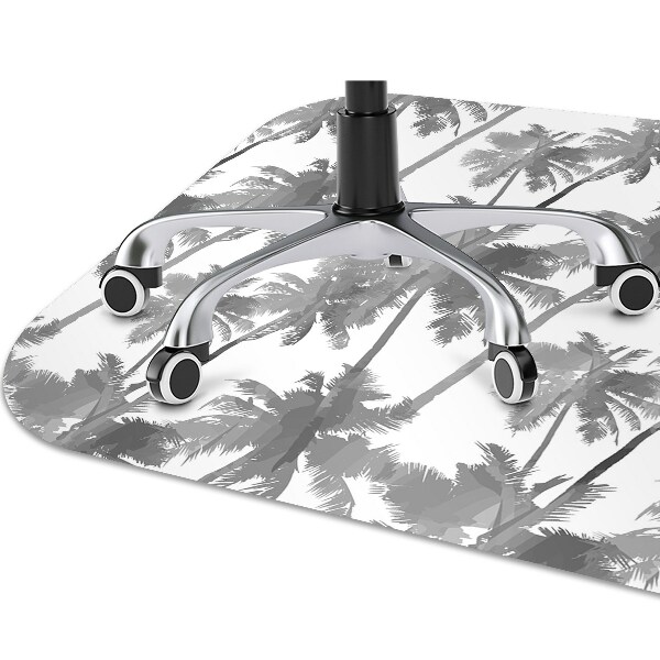 Desk chair mat gray palm