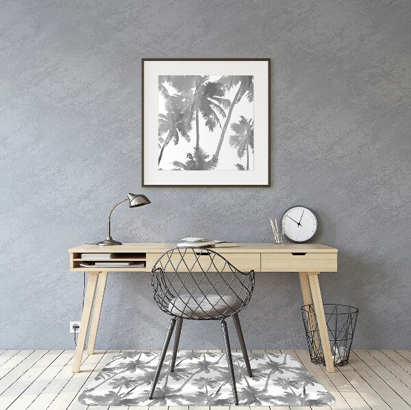 Desk chair mat gray palm