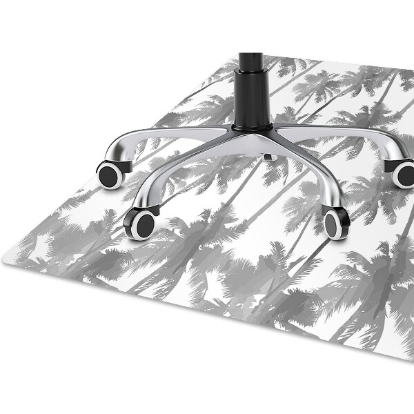 Desk chair mat gray palm