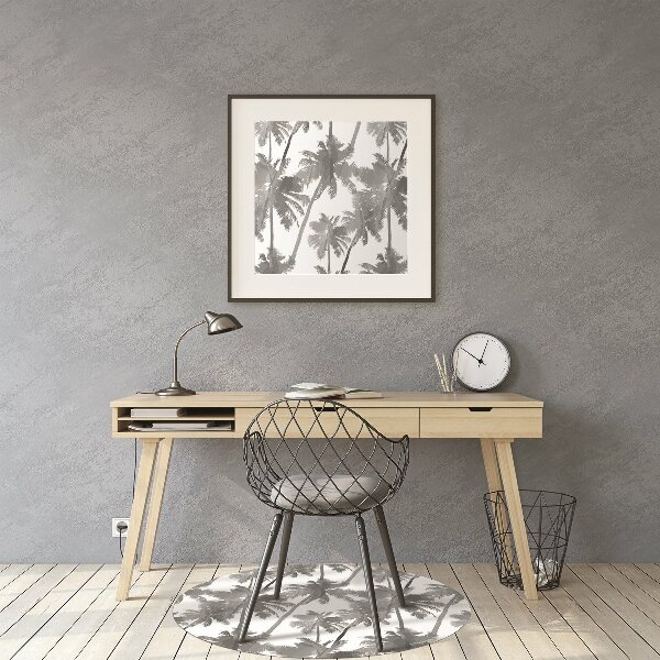 Desk chair mat gray palm