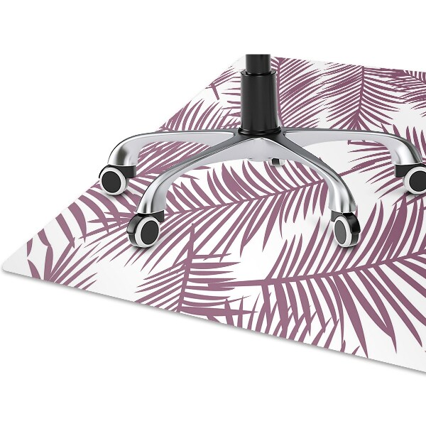 Chair mat floor panels protector purple leaves