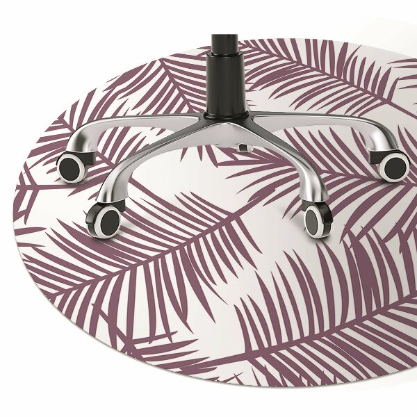 Chair mat floor panels protector purple leaves