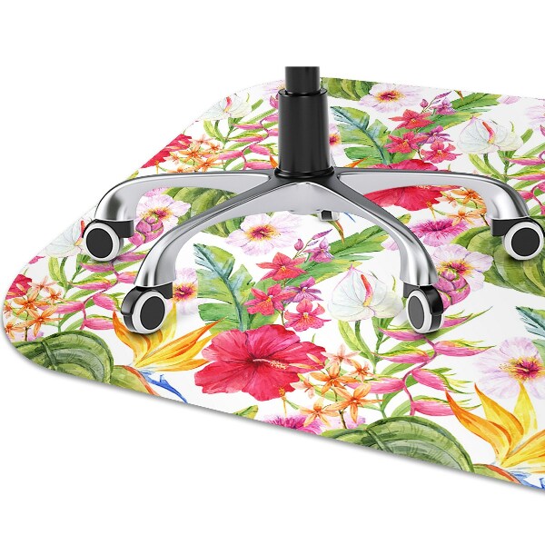Chair mat exotic hibiscus