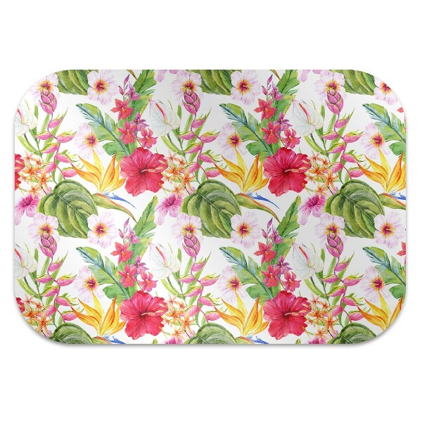 Chair mat exotic hibiscus