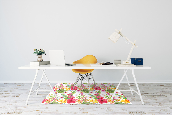 Chair mat exotic hibiscus