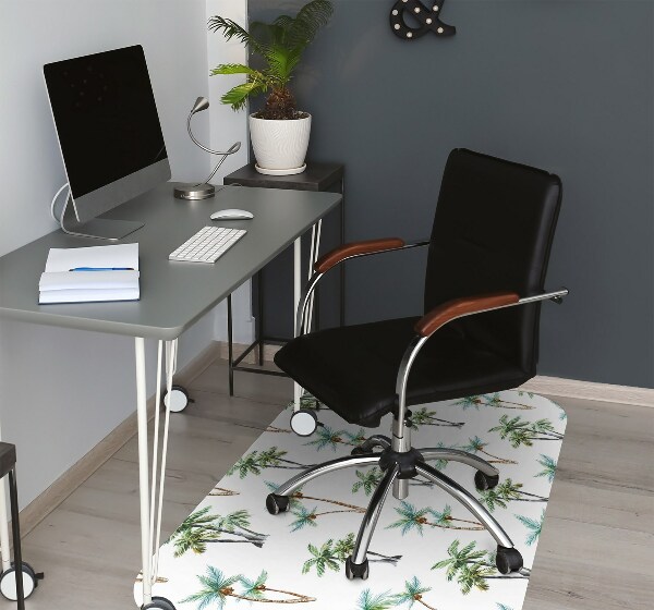 Desk chair mat palm mural