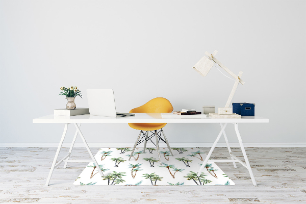 Desk chair mat palm mural