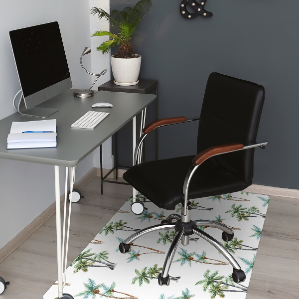Desk chair mat palm mural