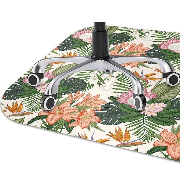Computer chair mat flowers mural