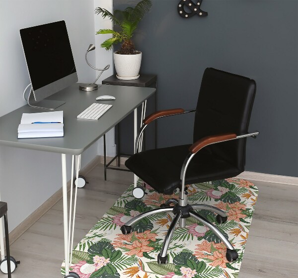 Computer chair mat flowers mural