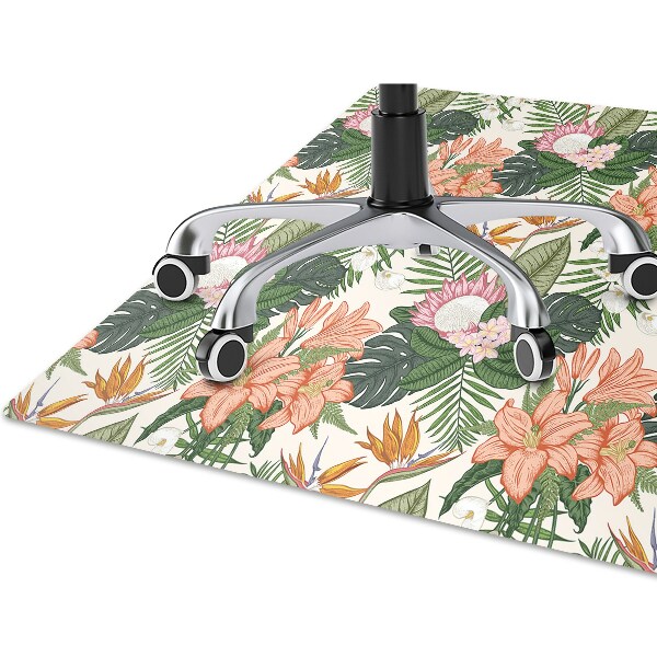 Computer chair mat flowers mural