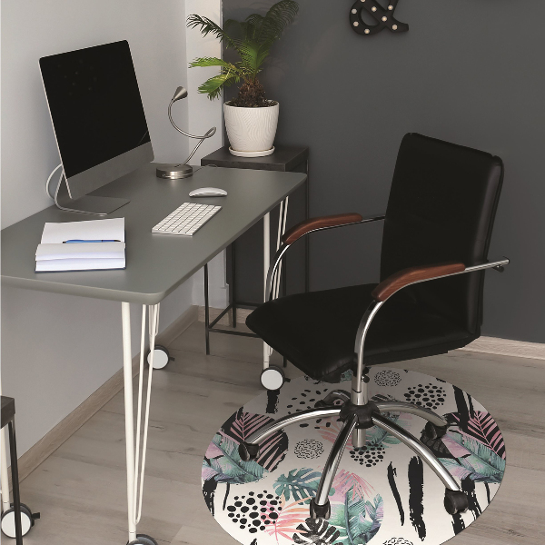 Office chair floor protector Abstraction jungle