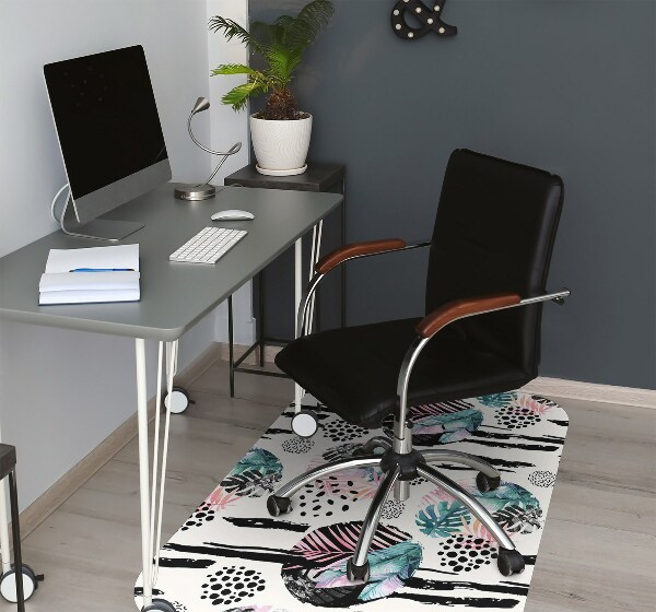 Office chair floor protector Abstraction jungle