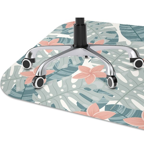 Chair mat floor panels protector tropical mural