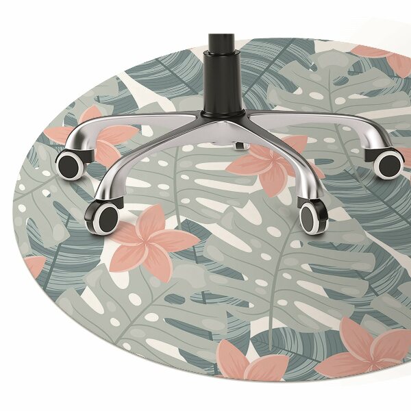 Chair mat floor panels protector tropical mural