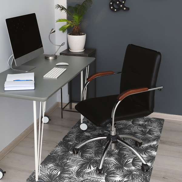 Computer chair mat black palm