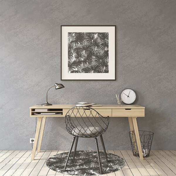 Computer chair mat black palm