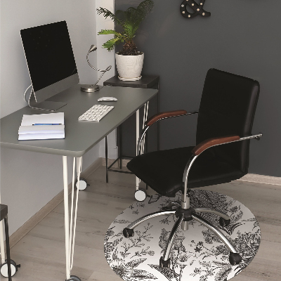 Office chair floor protector Black and white garden