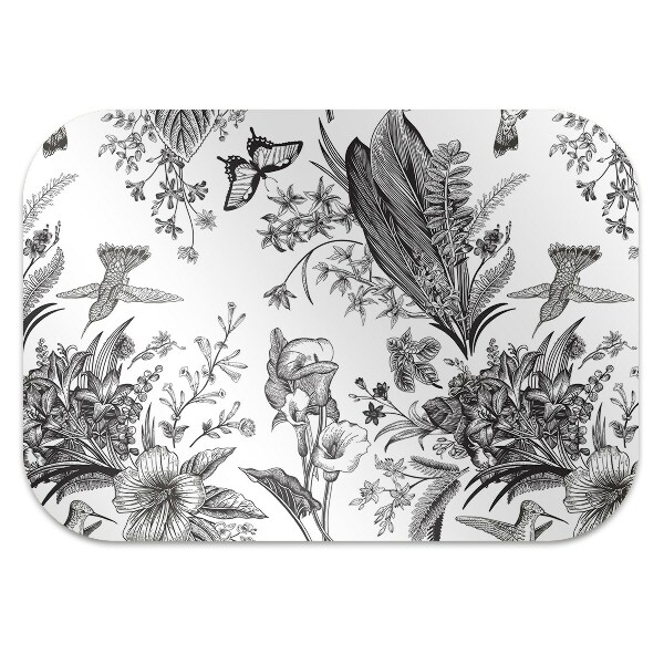 Office chair floor protector Black and white garden
