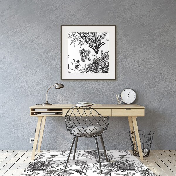 Office chair floor protector Black and white garden