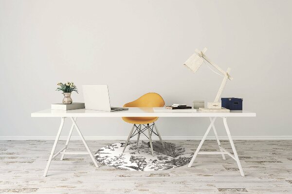 Office chair floor protector Black and white garden