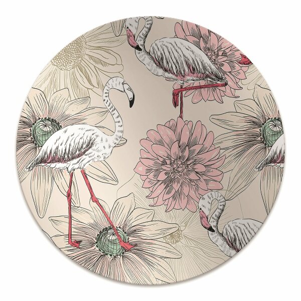 Office chair floor protector pink flamingo