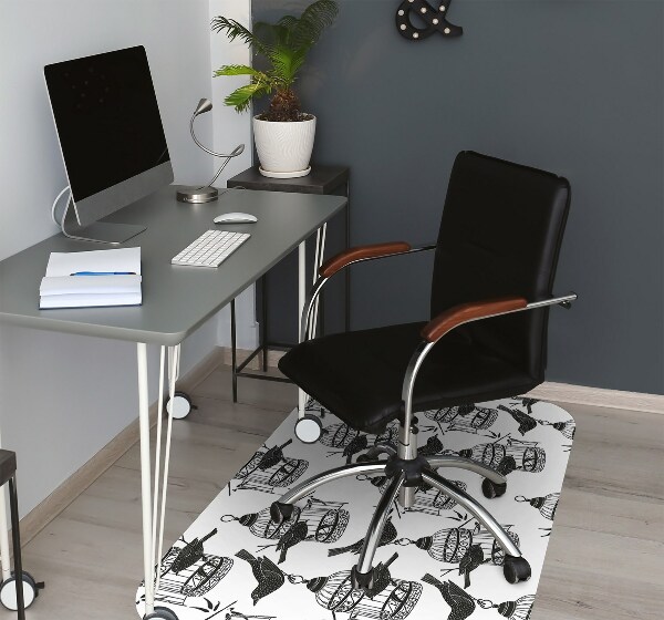Desk chair mat bird cage