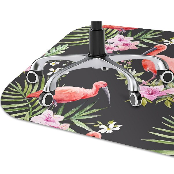 Office chair floor protector black flaming