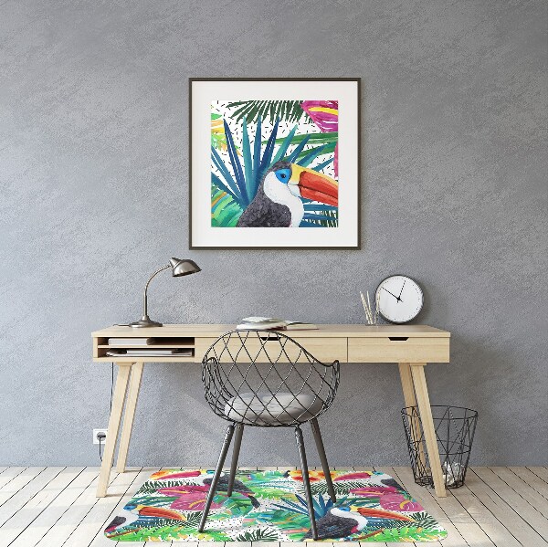 Office chair mat toucans