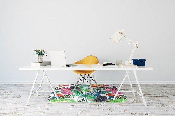 Office chair mat toucans