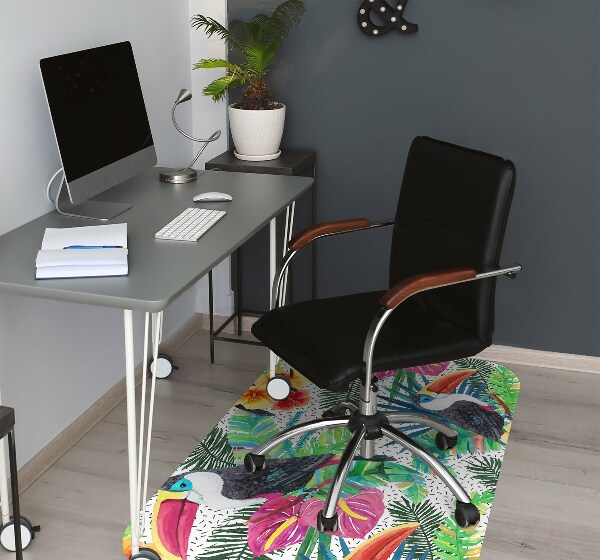 Office chair mat toucans
