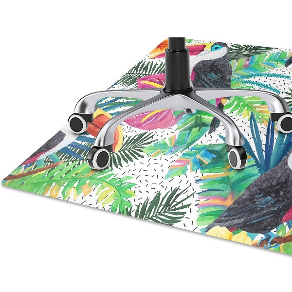 Office chair mat toucans