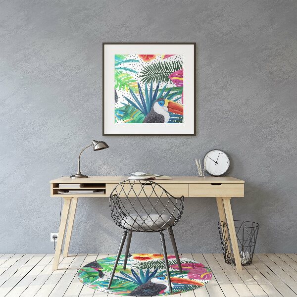 Office chair mat toucans