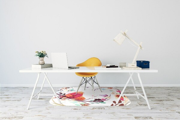 Office chair mat Birds on a branch