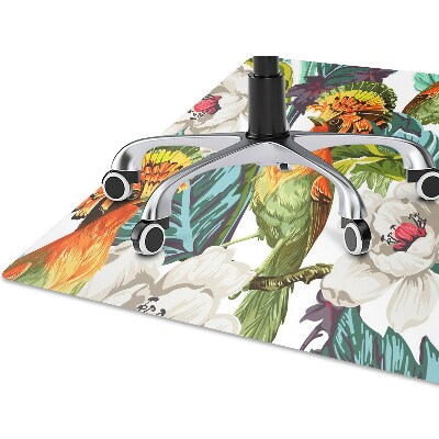 Chair mat floor panels protector exotic birds