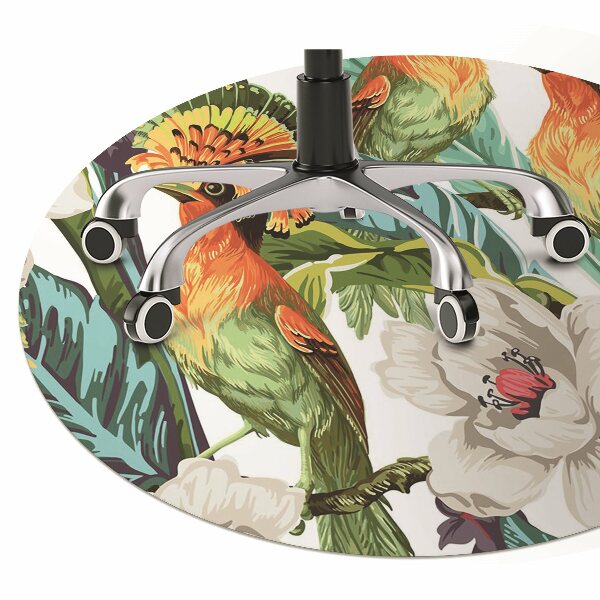 Chair mat floor panels protector exotic birds