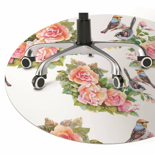 Office chair mat Birds on a branch