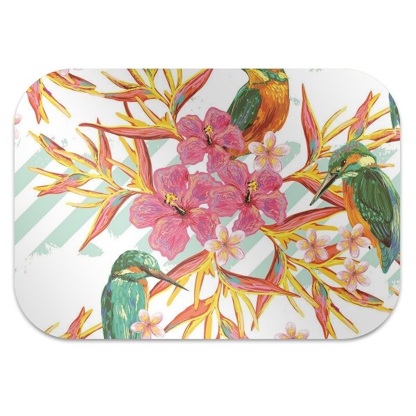 Computer chair mat summer birds