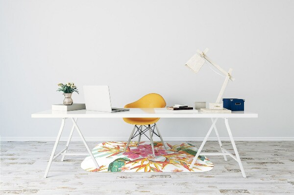 Computer chair mat summer birds