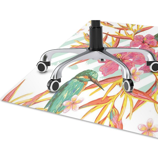 Computer chair mat summer birds