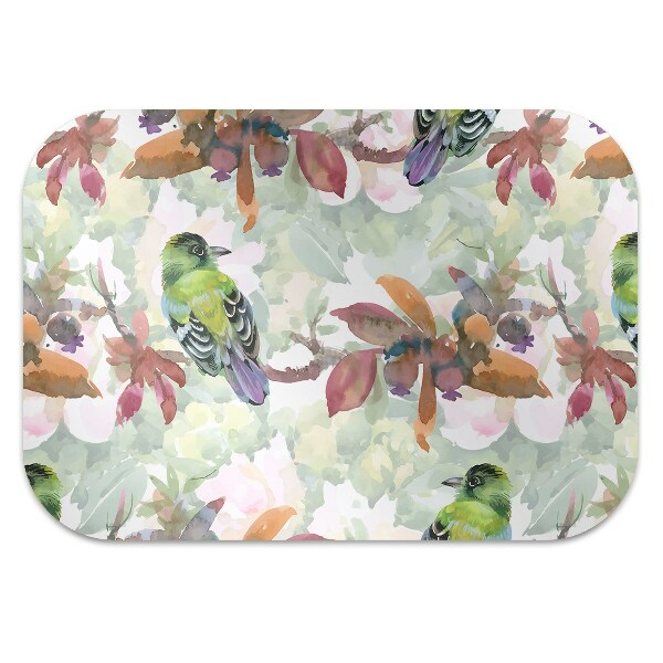 Chair mat floor panels protector exotic birds