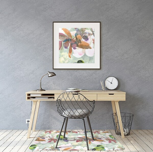 Chair mat floor panels protector exotic birds