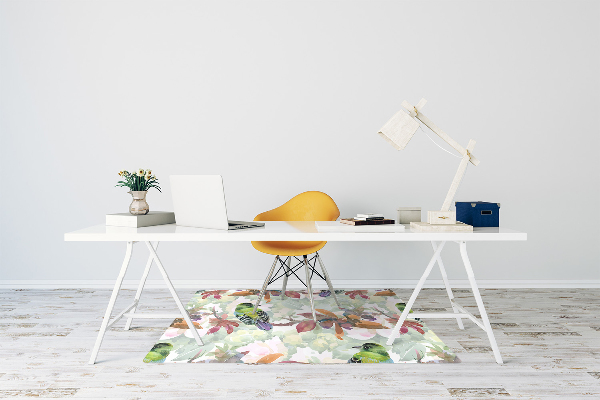 Chair mat floor panels protector exotic birds