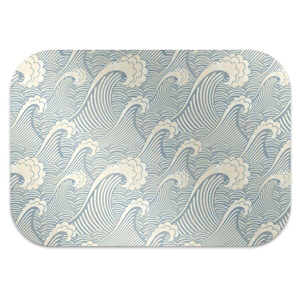 Office chair floor protector Ocean waves